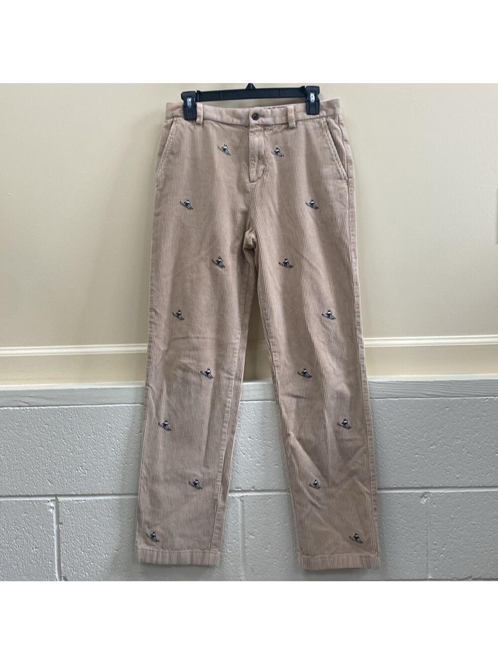 Brooks Brothers size 18 high waisted corduroy with embroidered skiers pants